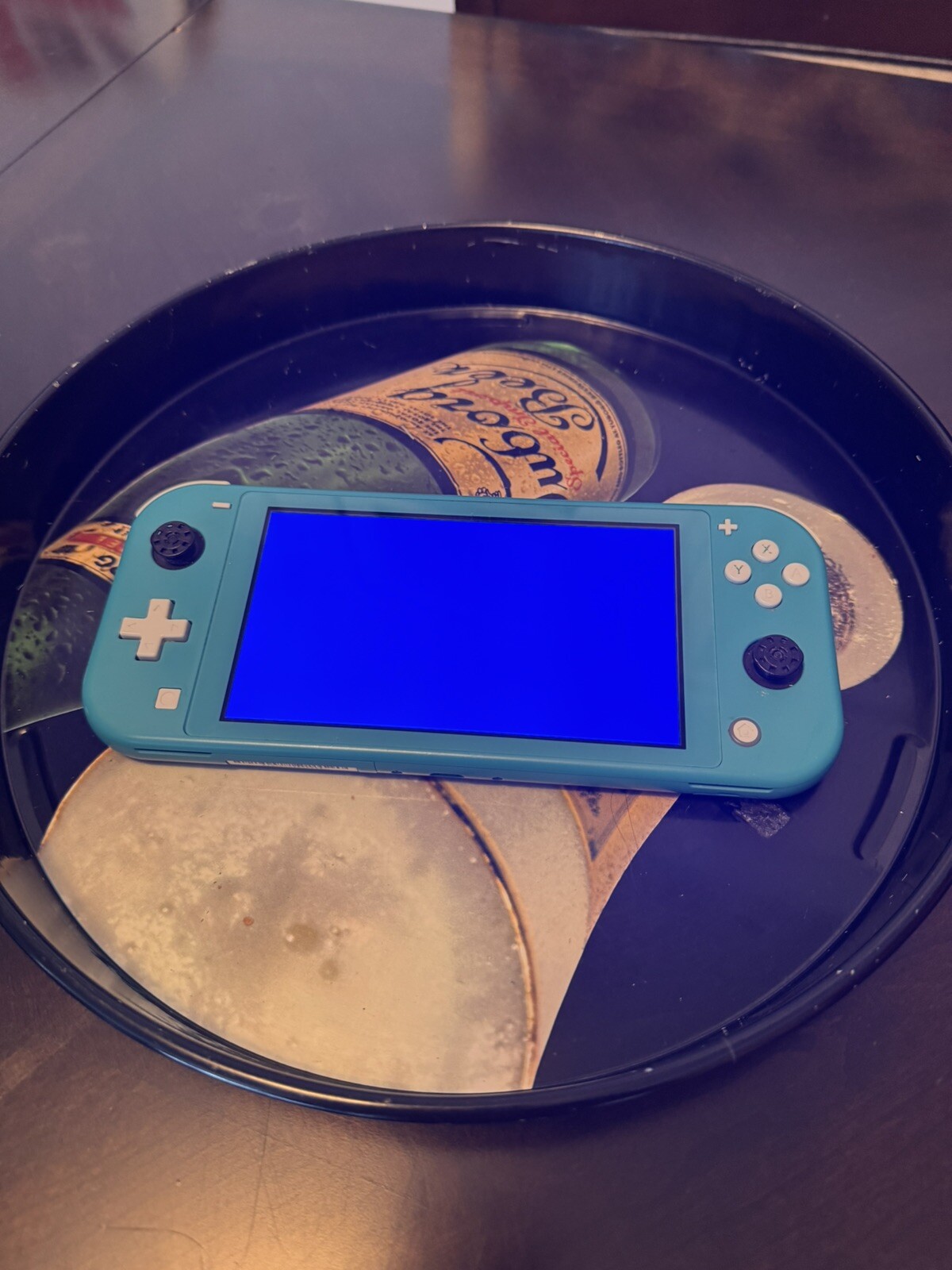 Nintendo Switch Lite Turquoise Console (HDH001) Parts As Is Blue Screen