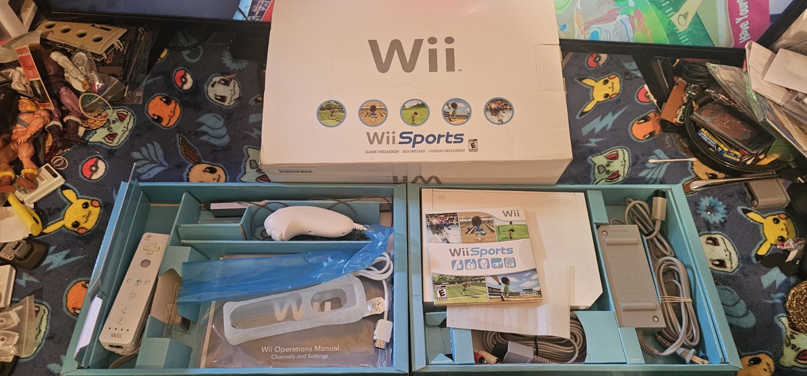 Nintendo Wii Sports Console Bundle In Box White Tested (Missing Wii Stand)