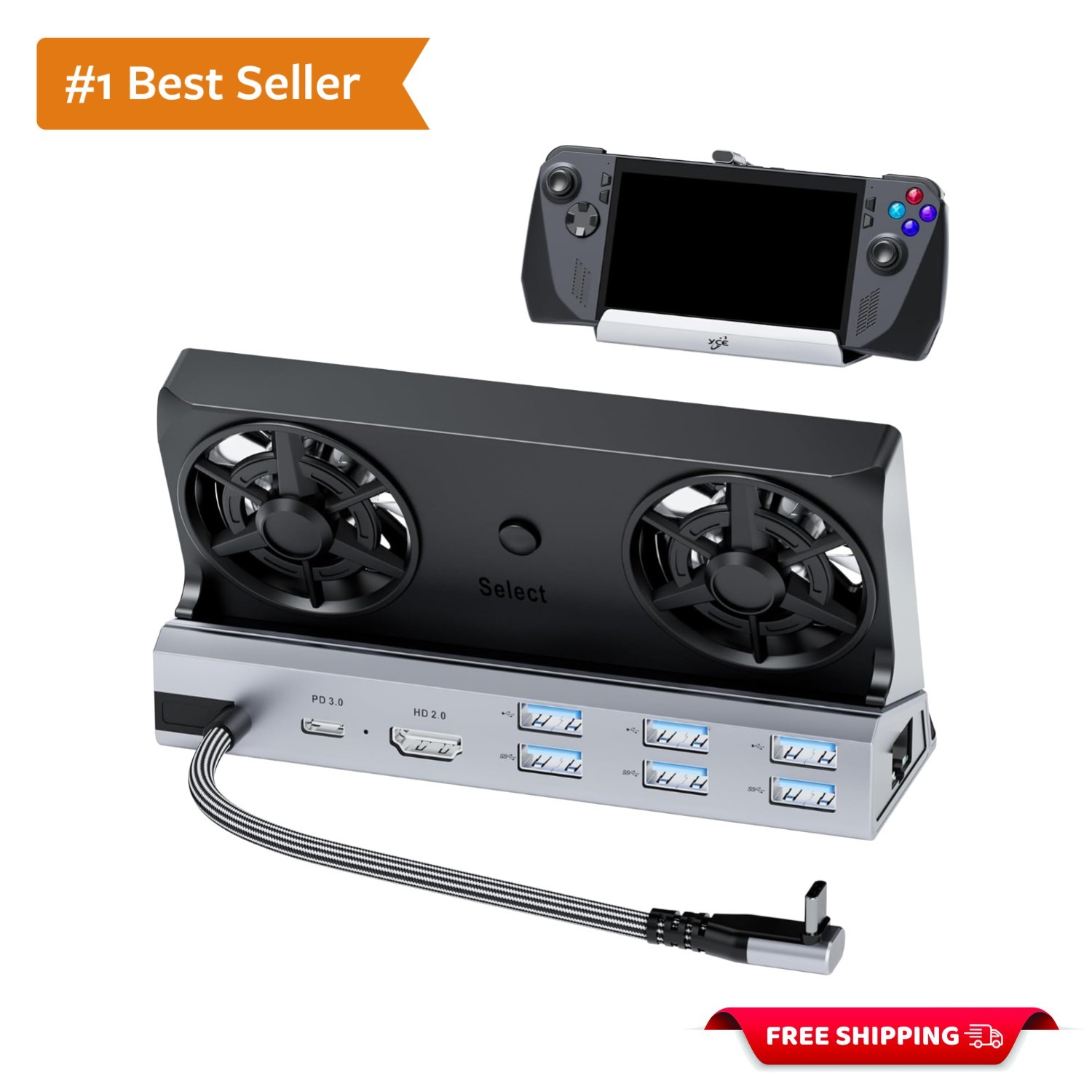 Steam Deck Docking Station: 4K@60Hz Output, 6 USB Ports, & Gigabit Ethernet