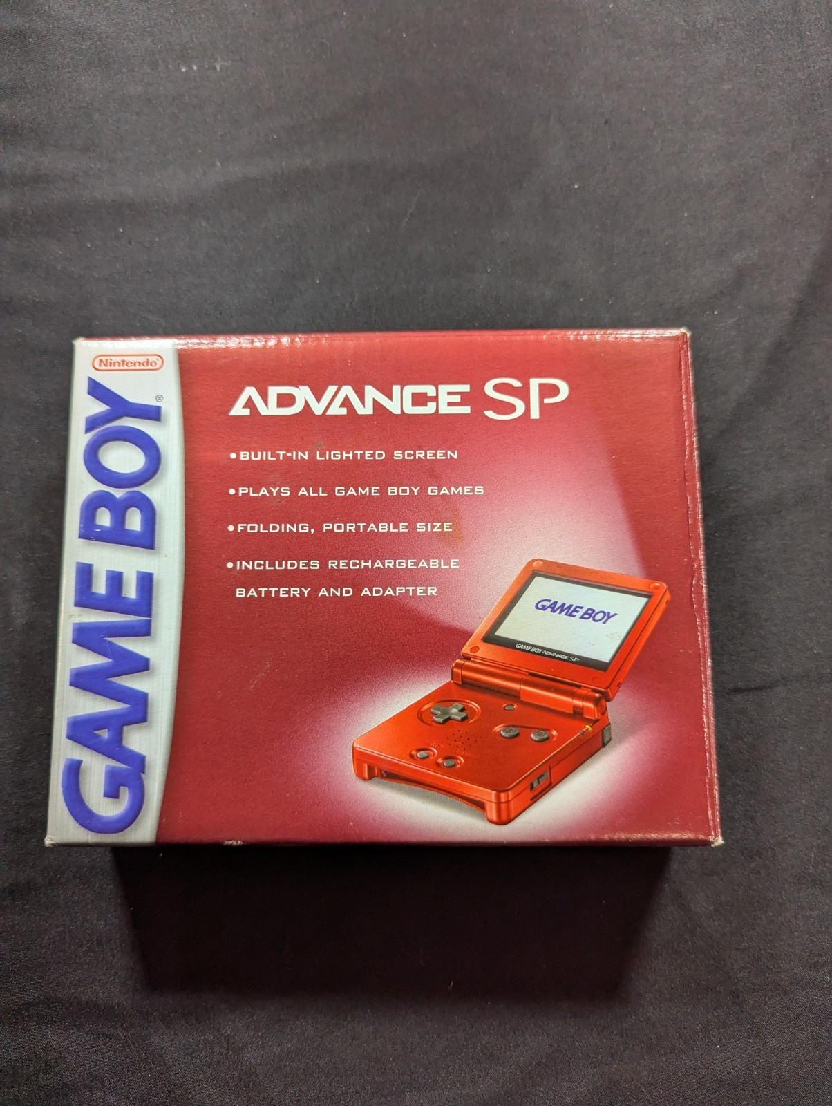 Nintendo Game Boy Advance SP Flame Red CIB Tested Working