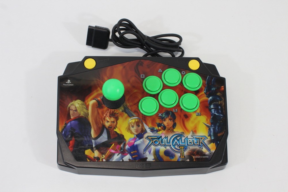 HORI Soul Calibur II Stick Arcade Joystick Controller & Game PS2 PlayStation 2