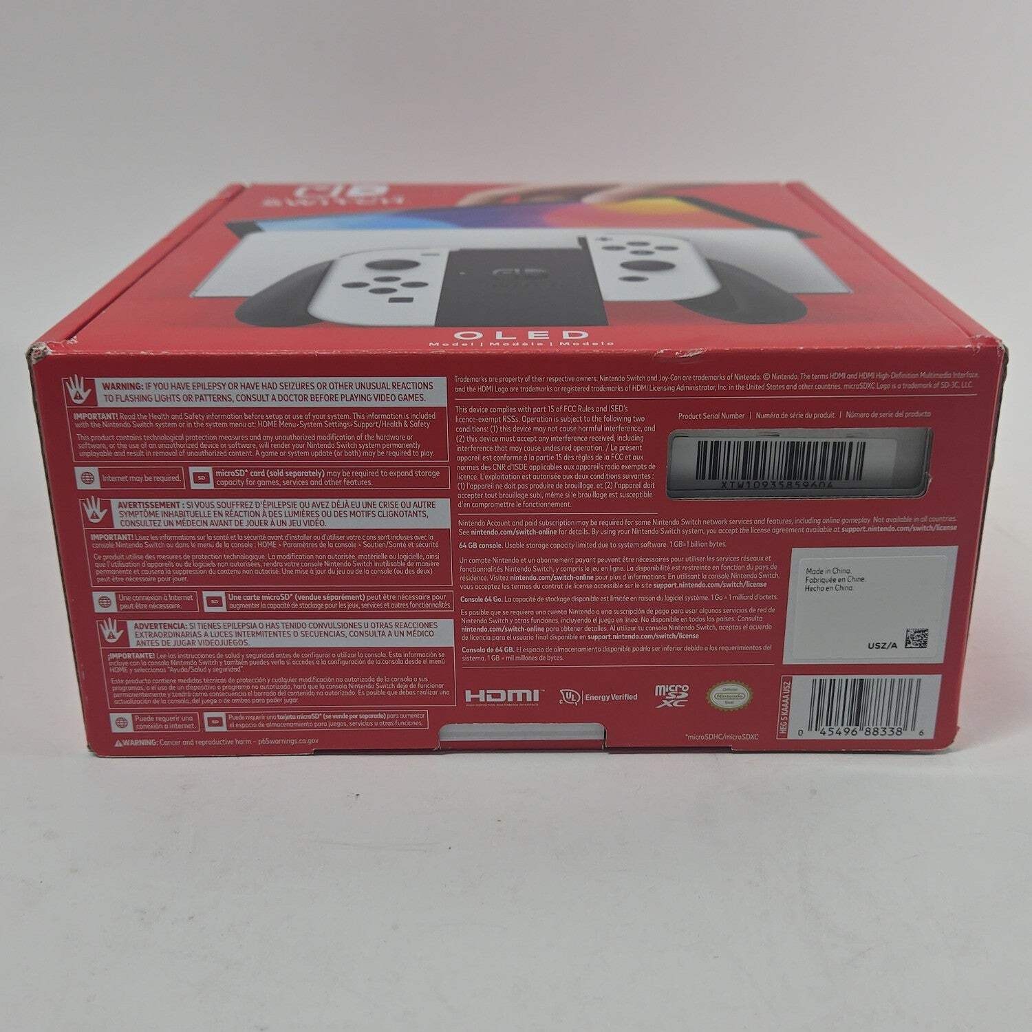 Nintendo Switch OLED Console Gaming System HEG-001 White