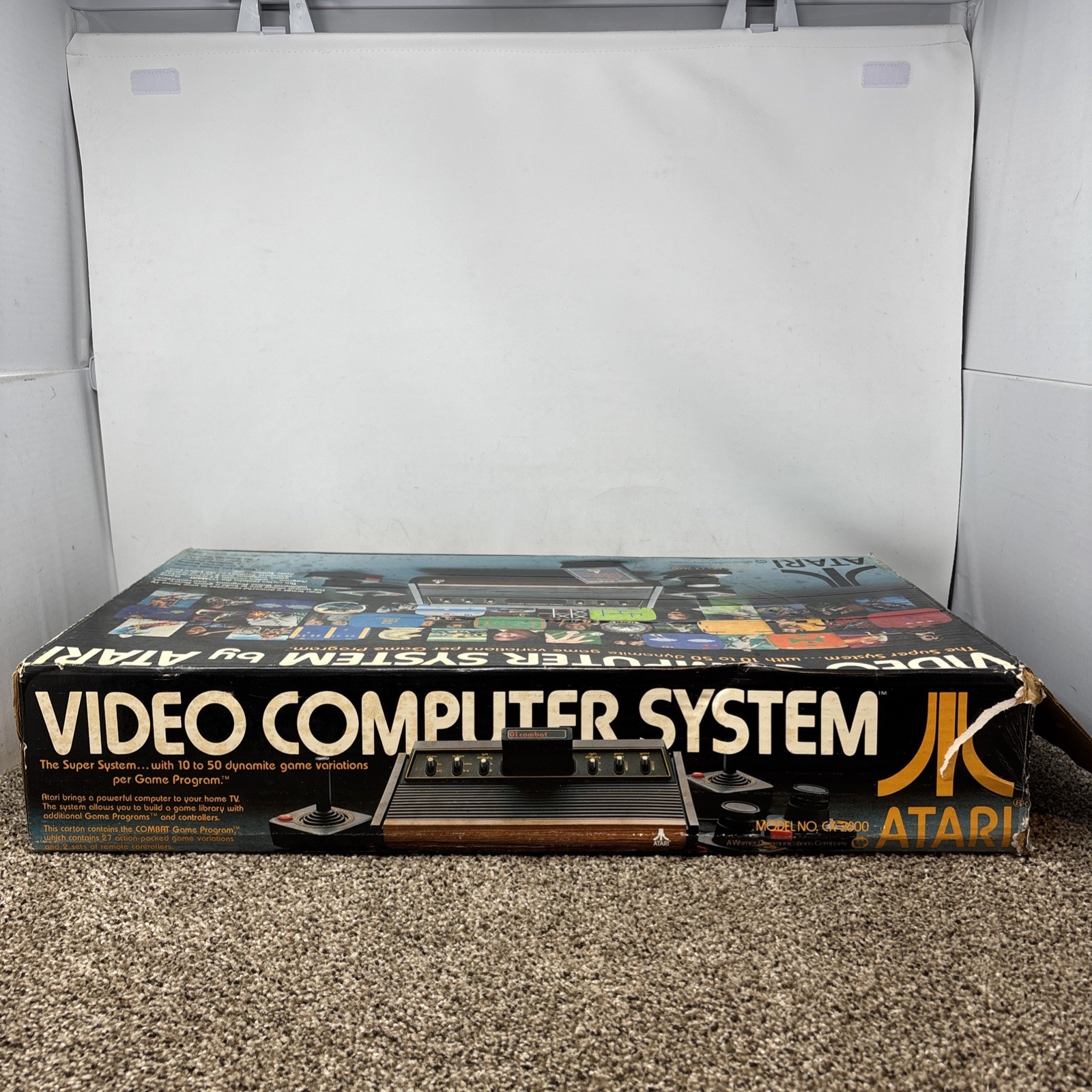 Atari 2600 Heavy Sixer Console In Box Chess Piece Box Tested Works Bundle
