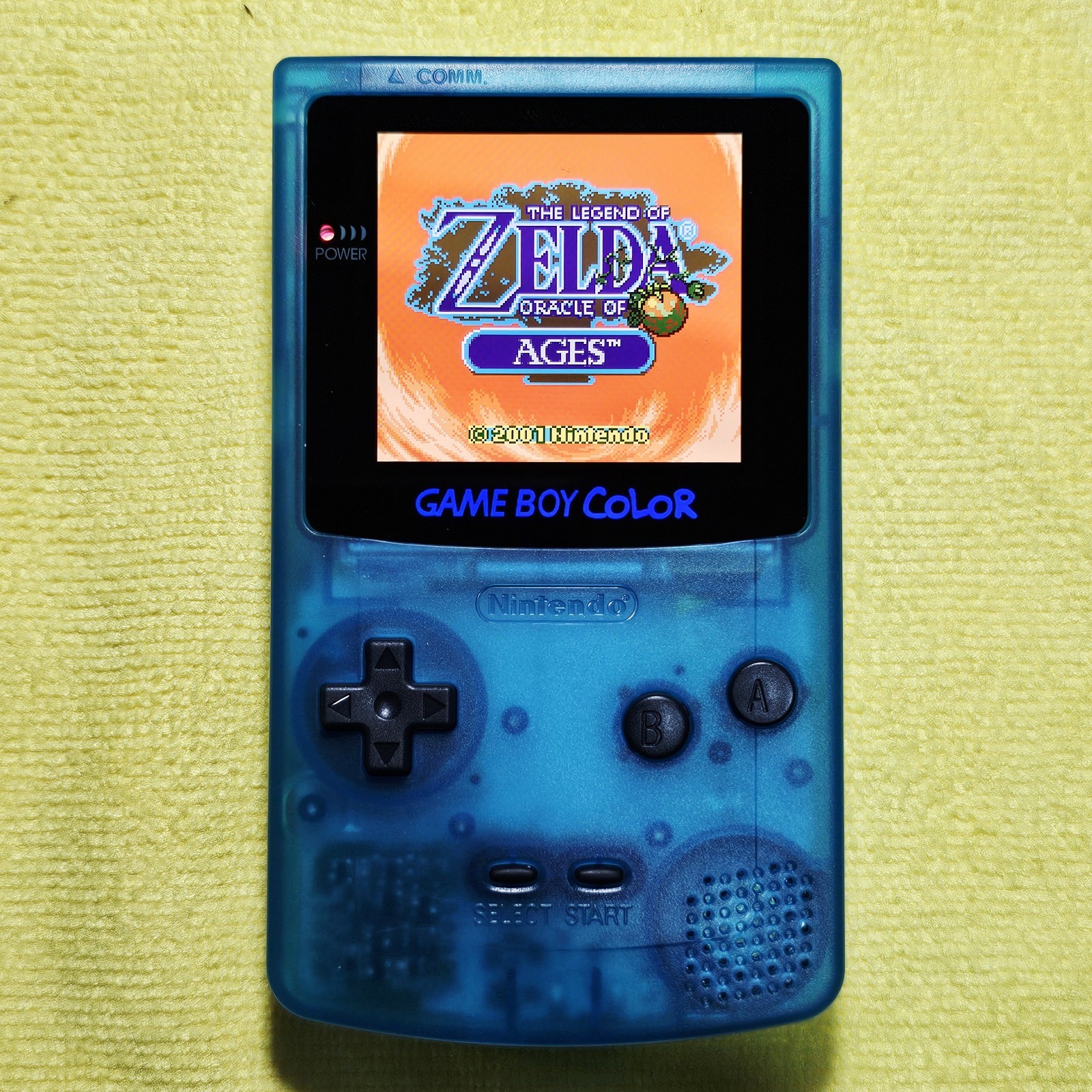 Nintendo Game Boy Color Clear Blue+ AMOLED Touch Screen +USB-C Charging
