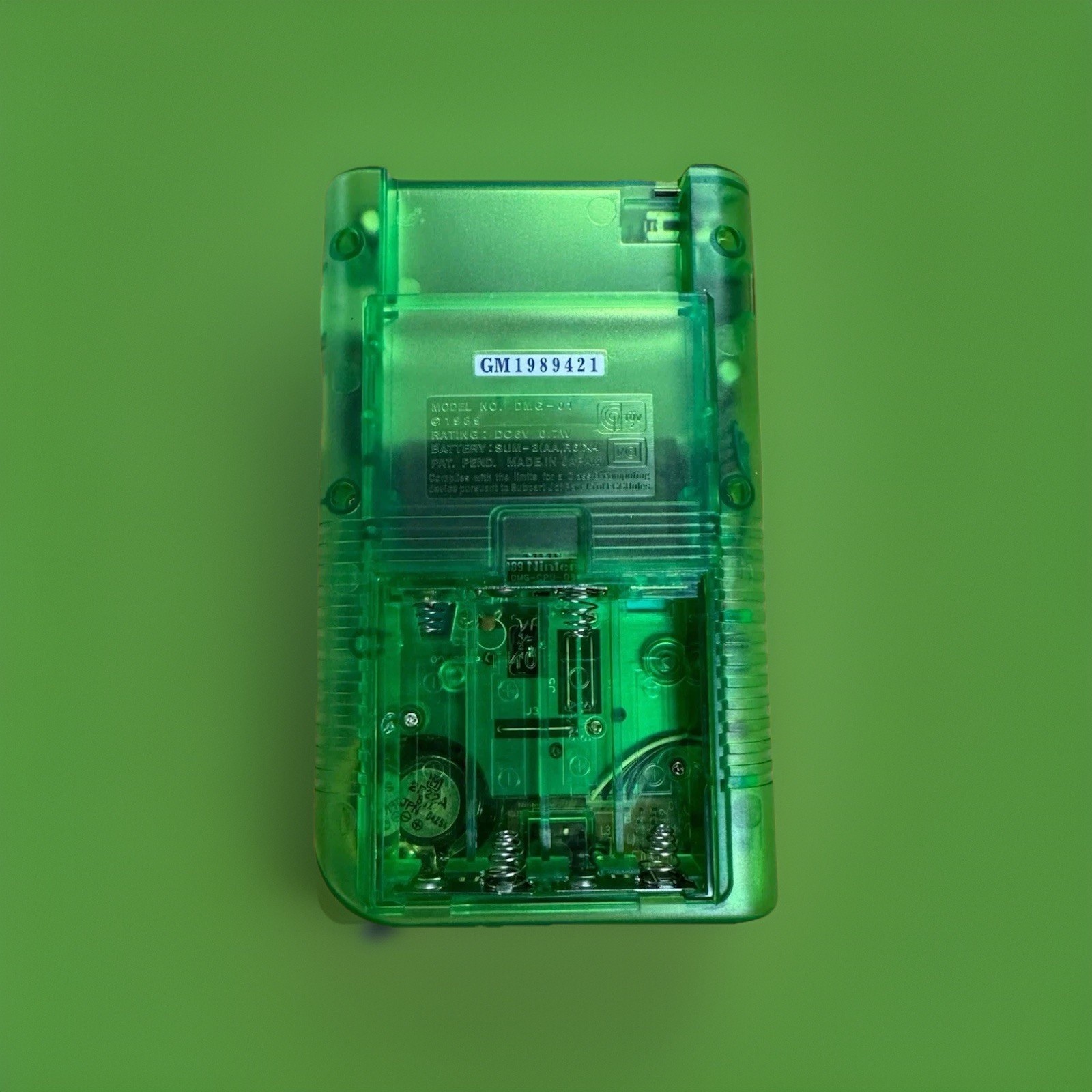 Restored Nintendo Game Boy (Grade A, Clear Green, DMG-01)