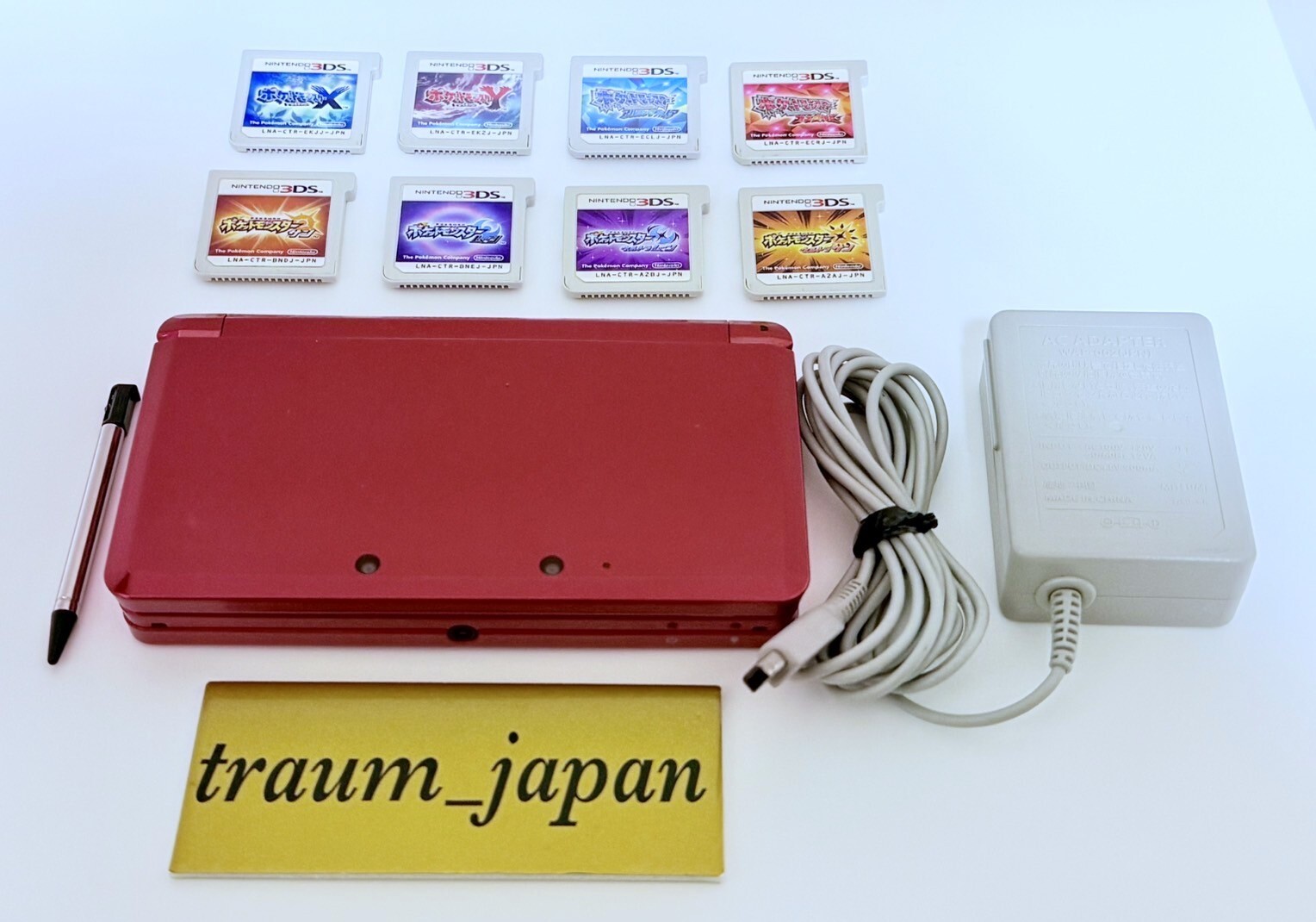 Nintendo 3DS Red Console Pokemon X Y Ultra Sun Moon Omega Ruby Alpha Sapphire JP