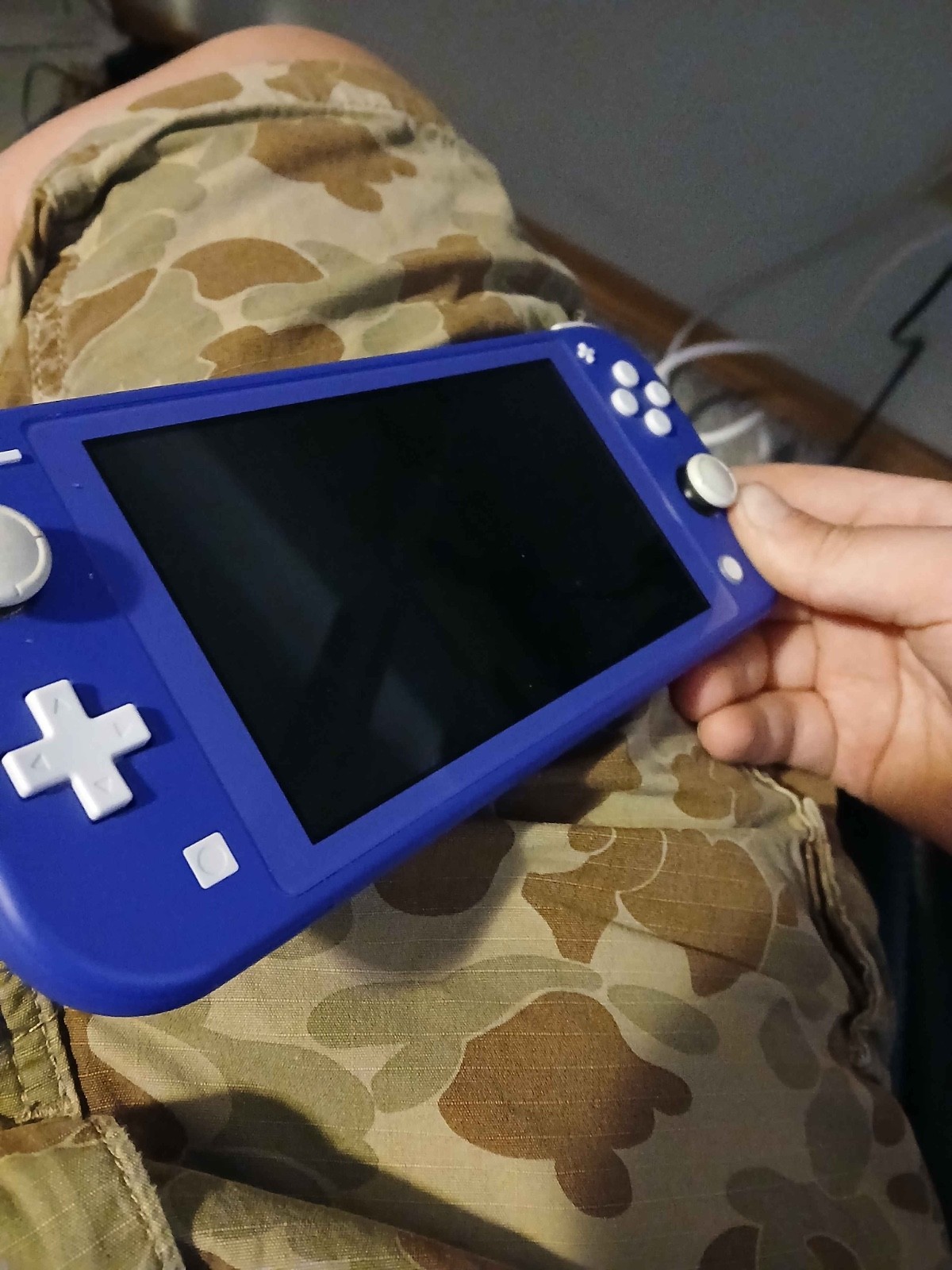 Dark Blue Nintendo Switch Lite Console with Card Holder and Hand Grip + Case
