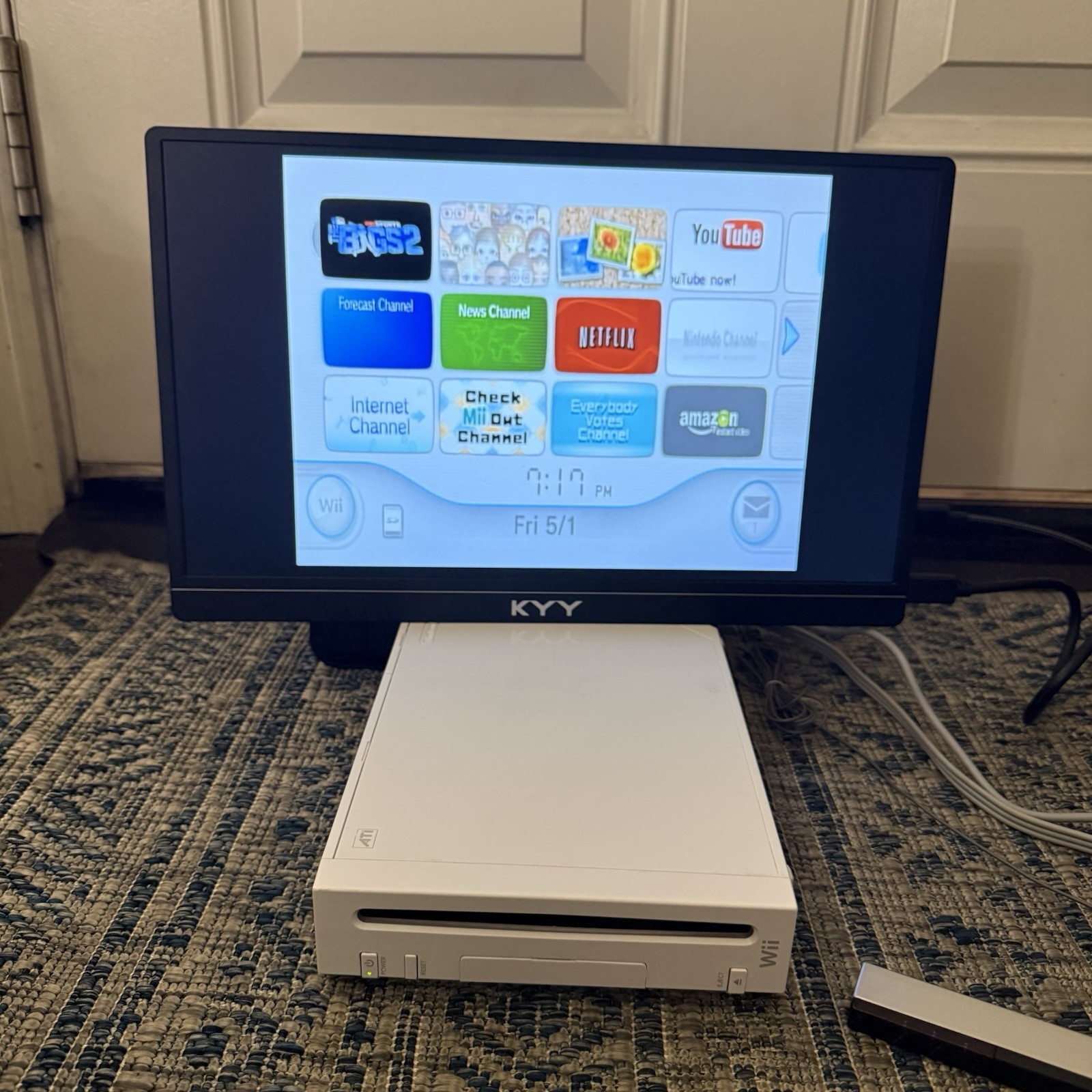 Nintendo Wii Console Bundle (Cables + Controller + Sensor bar) [TESTED] RVL-001