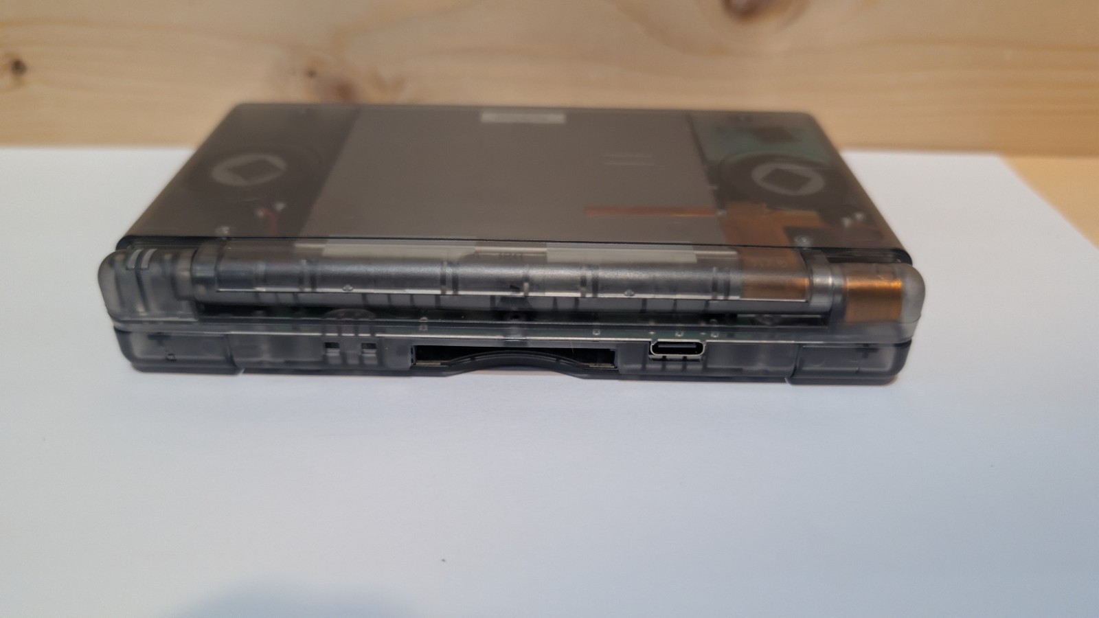 Nintendo DS Lite Clear Black Handheld USG-001 W/Charger *Tested* eXtreamRate