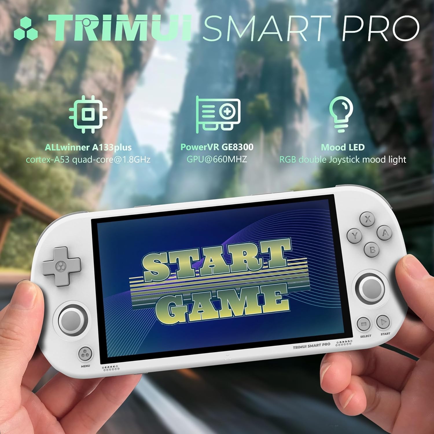 Smart Pro Handheld Game Console, Retro Hand Held Video Gaming Consoles with 64G/