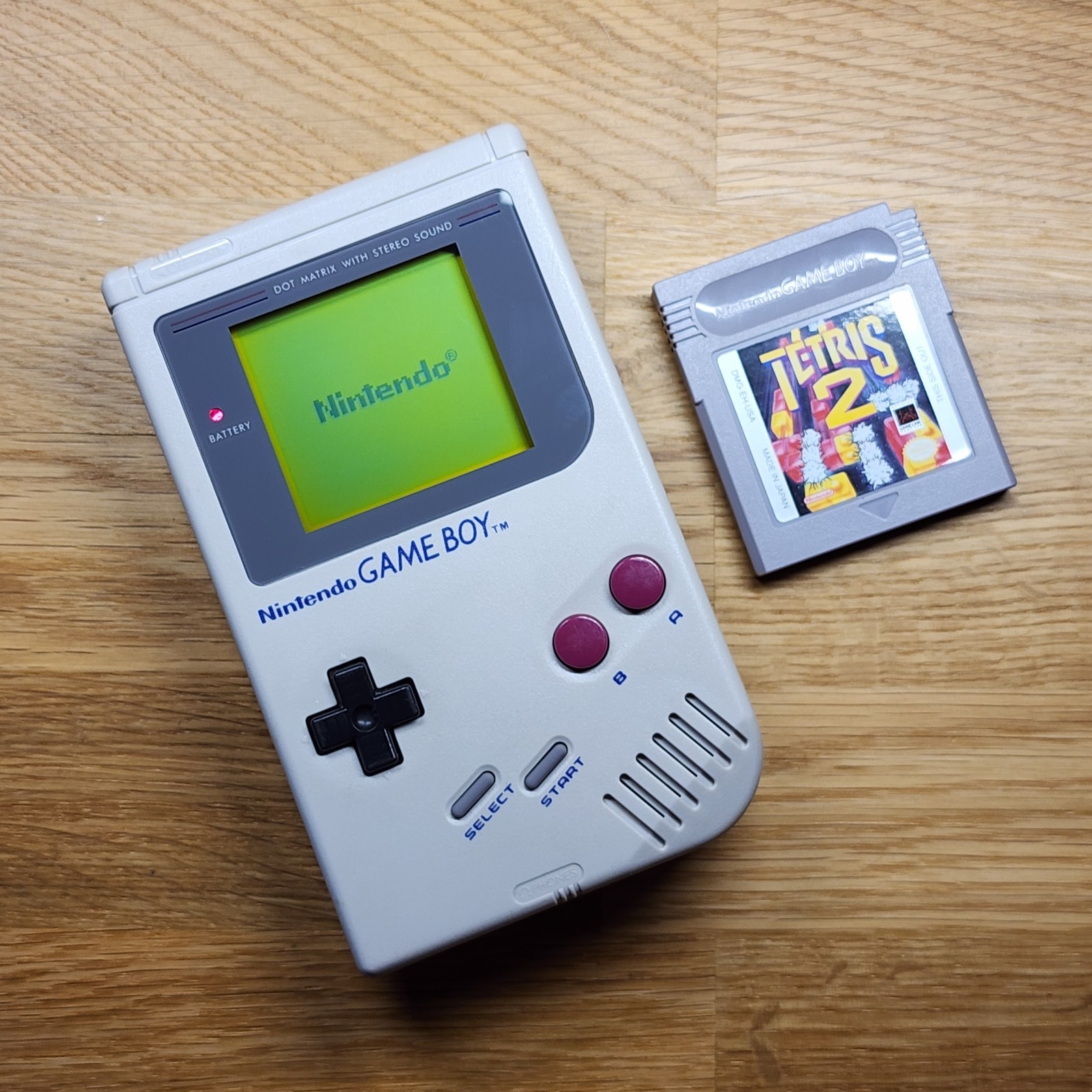 Nintendo Game Boy DMG Handheld Authentic RESTORED + Glass Screen & Tetris 2!