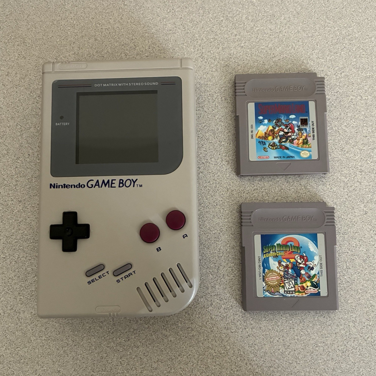 Nintendo Game Boy DMG-01 New LCD w/ Super Mario Land & 2