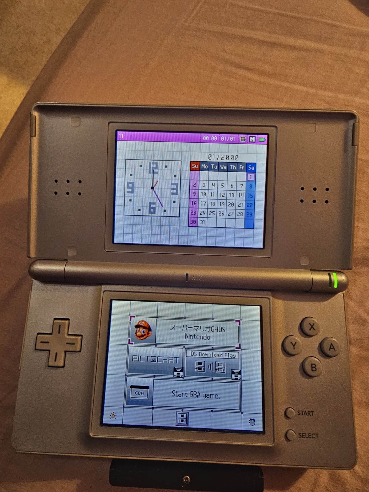Nintendo DS Lite Silver Handheld System USG-001 Wi-Fi Capability