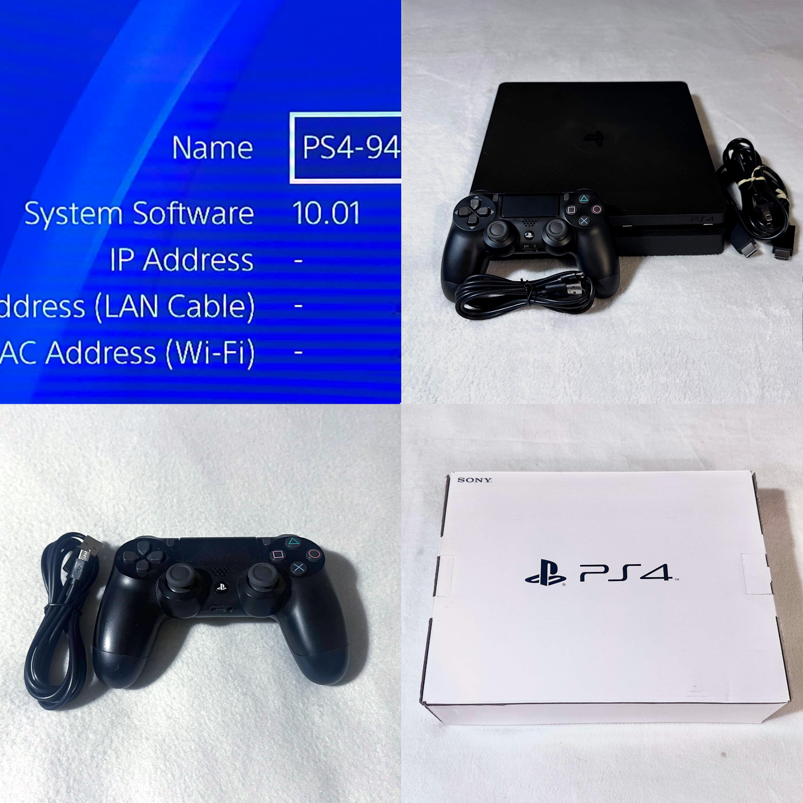 Low Firmware PlayStation 4 Slim 1TB PS4 Slim Complete With Cables & Controller