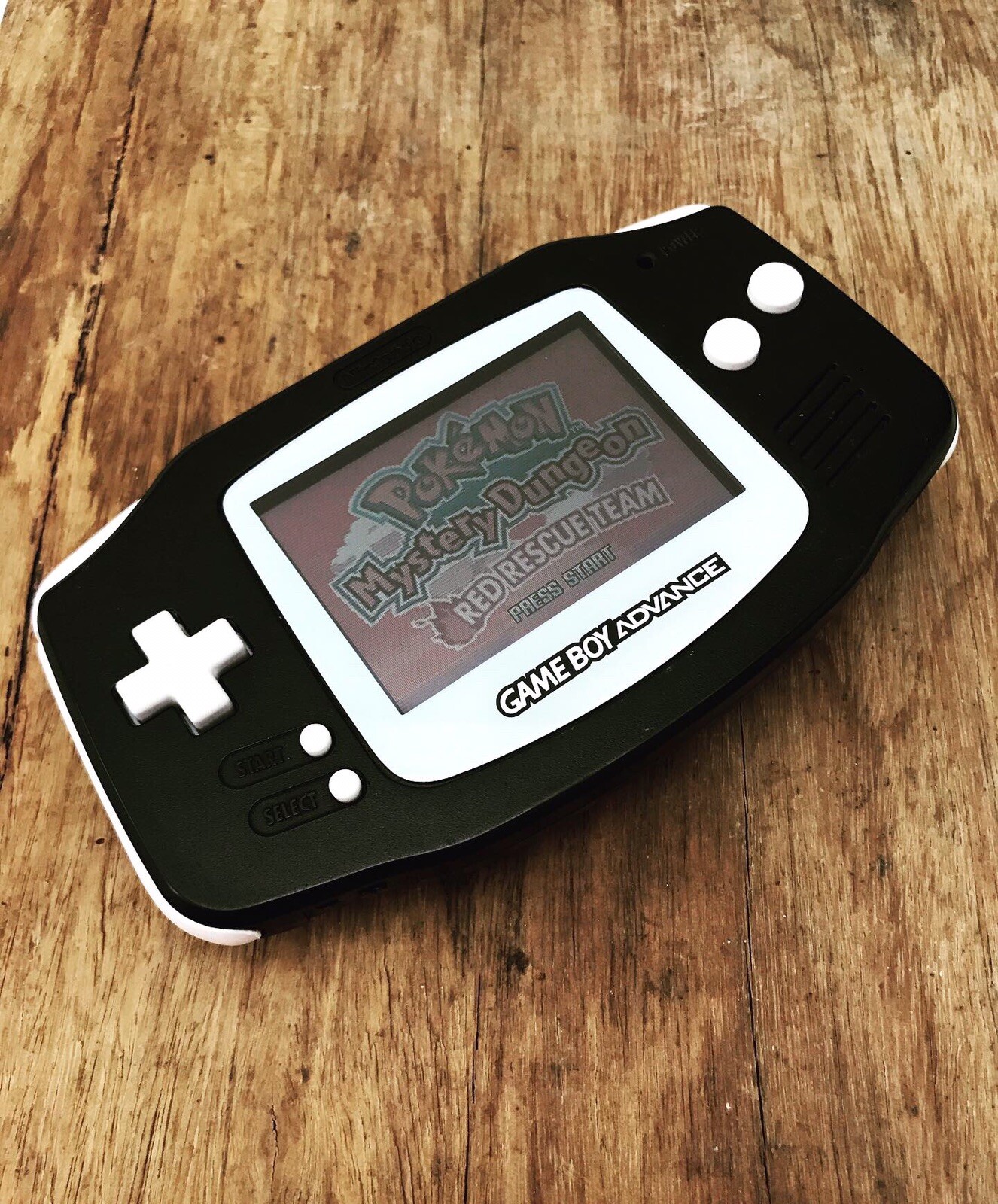 Nintendo Gameboy Advance GBA Black and White Handheld Gaming Console