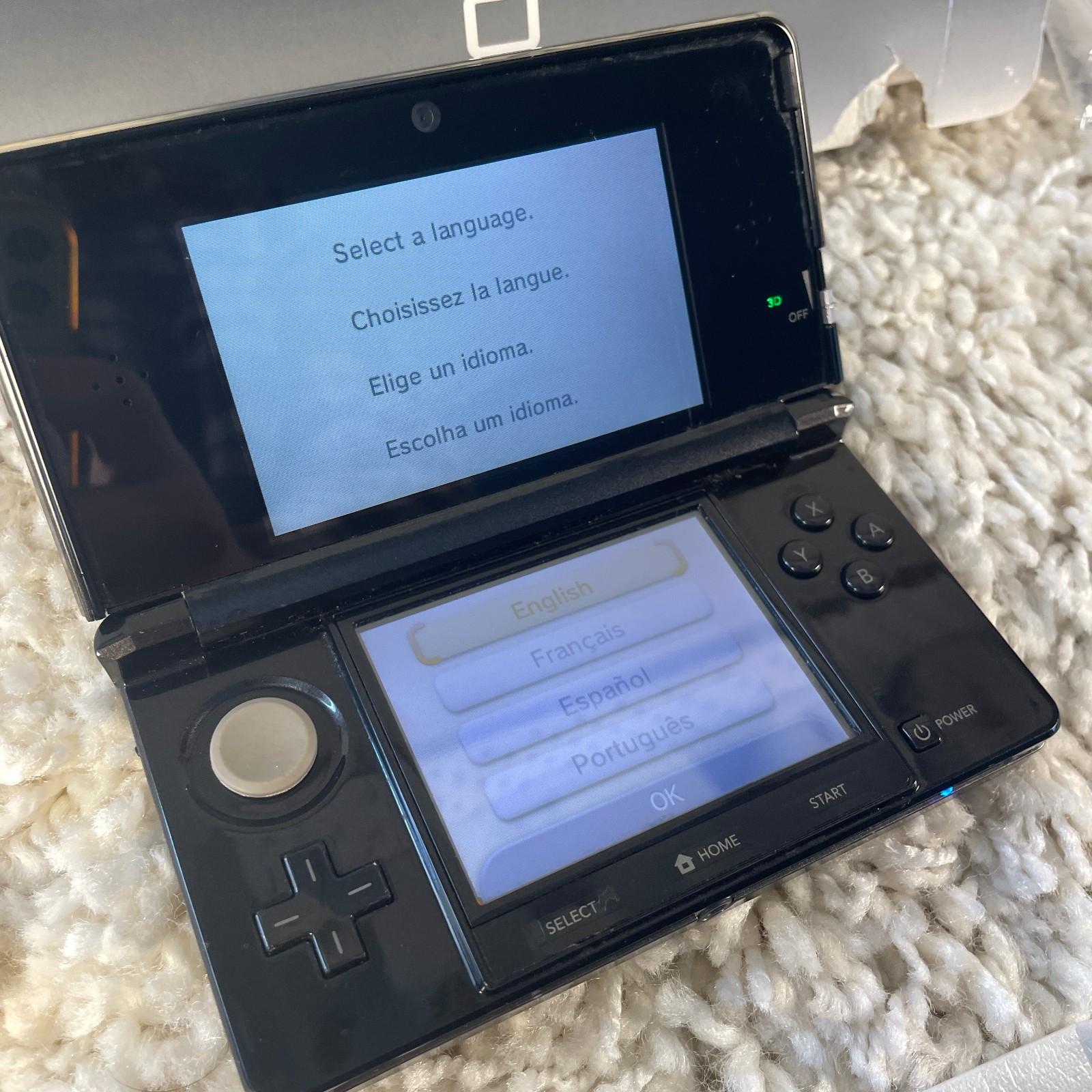 Nintendo 3DS Cosmo Black Handheld Console System CTR-001 Complete in Box CIB