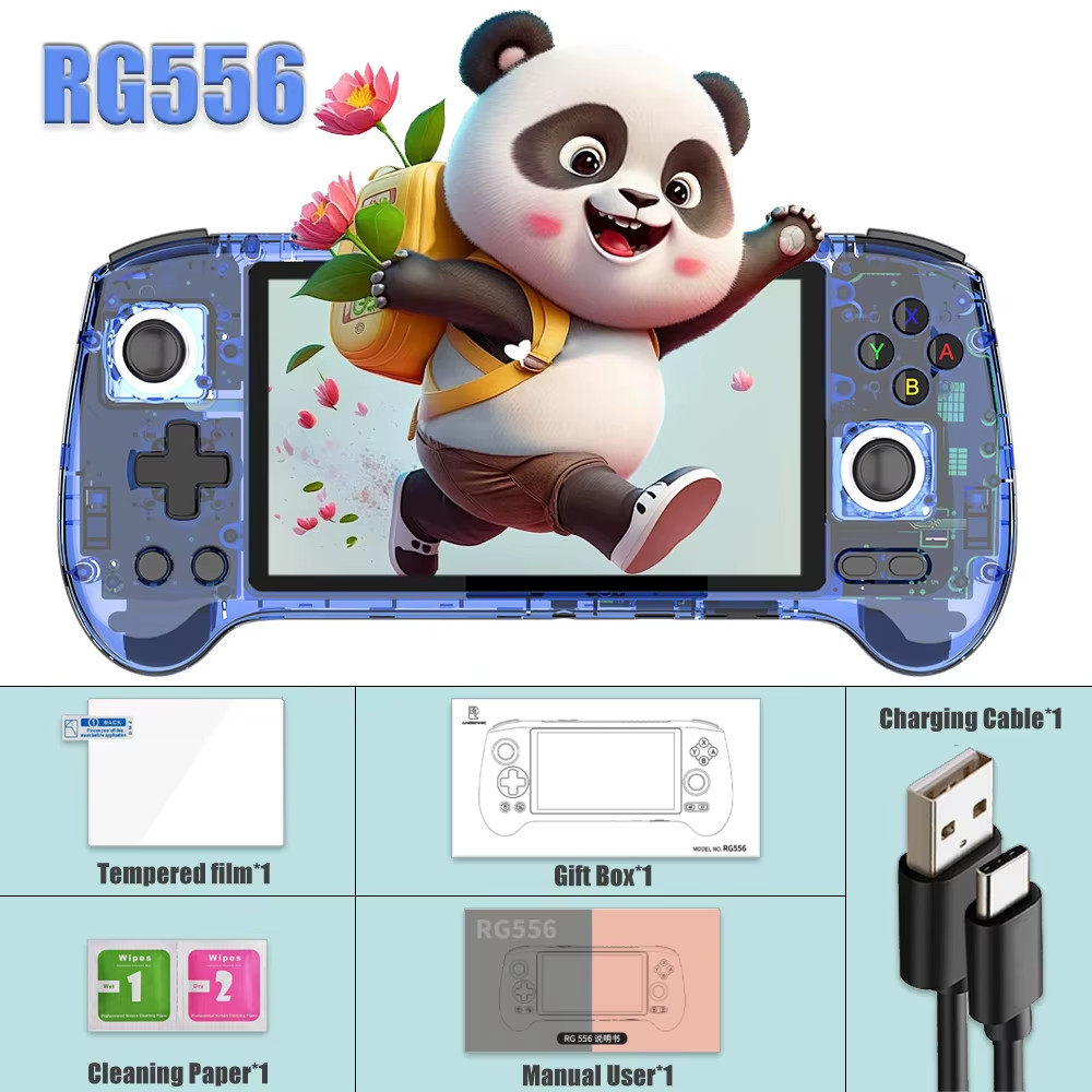 RG556 Retro Handheld Game Console Android 13 5.48″ OLED WiFi BT 5500mAh