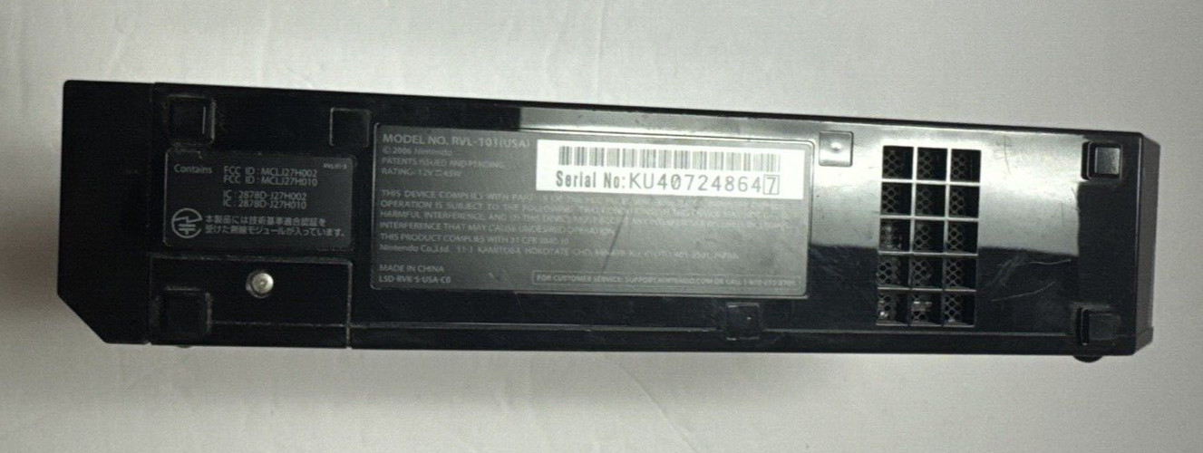 Nintendo Wii – Black Console OEM Bundle – RVL-101 – Tested