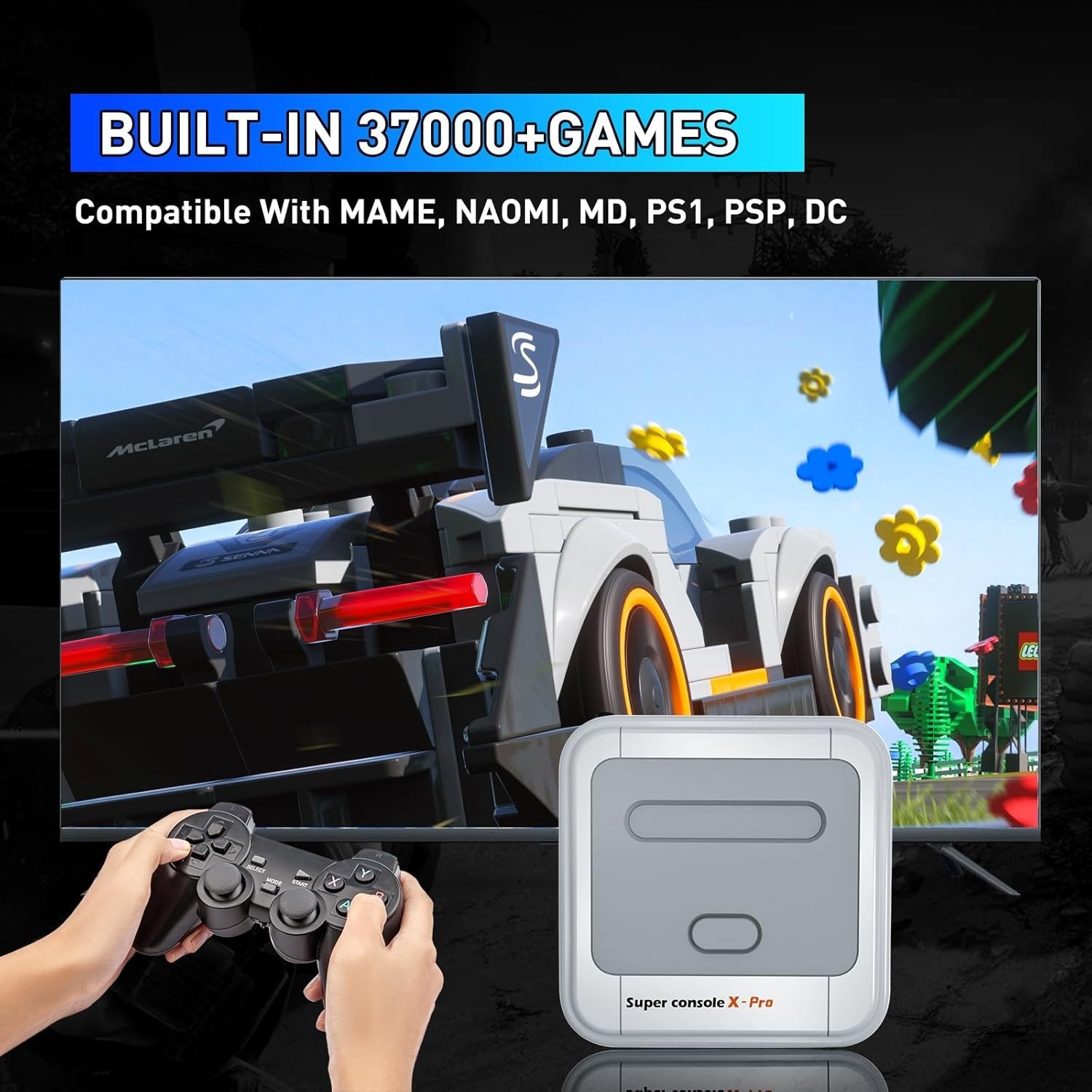Retro Super Console X Pro – 4K Gaming, Multiplayer Fun & 37,000+ Games Included