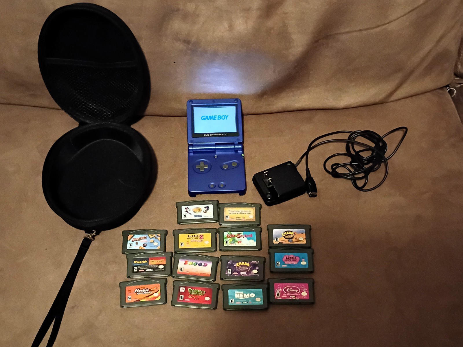 Nintendo Game Boy Advance SP Console – Cobalt Blue With 14 Games
