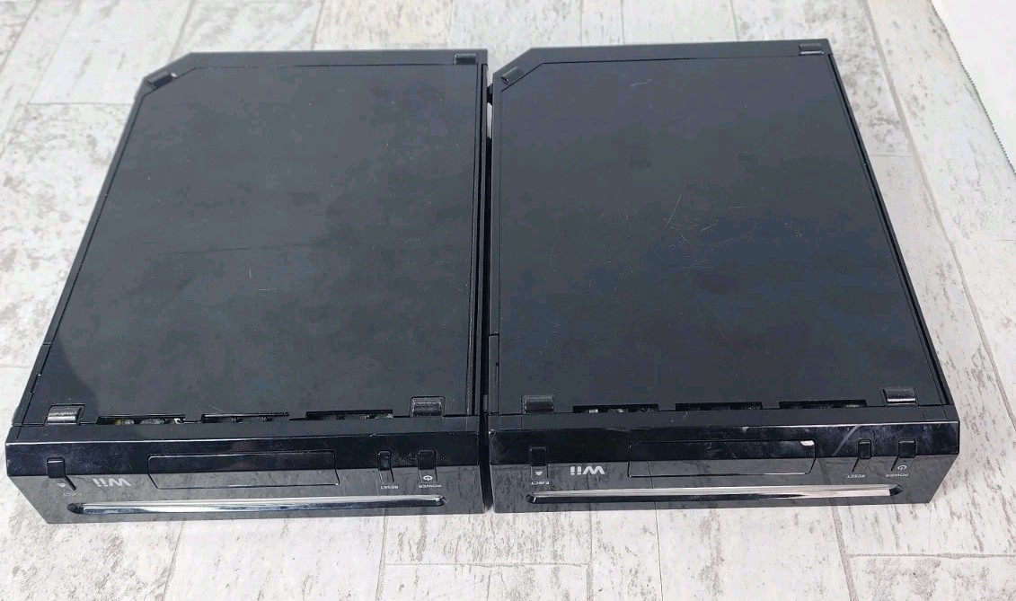 Lot 2 Nintendo Wii Replacement Consoles Black RVL-101 (USA) Tested Working