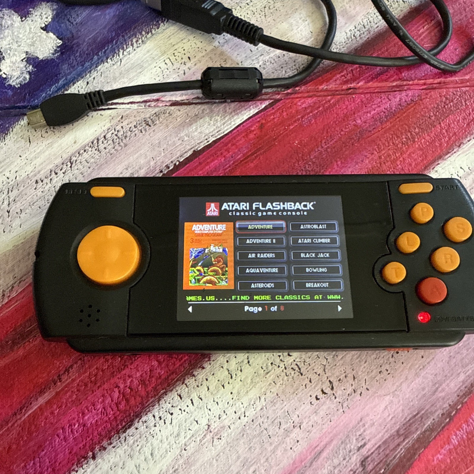Atari Flashback Portable Handheld Game w/ 70 Preloaded Games Working –