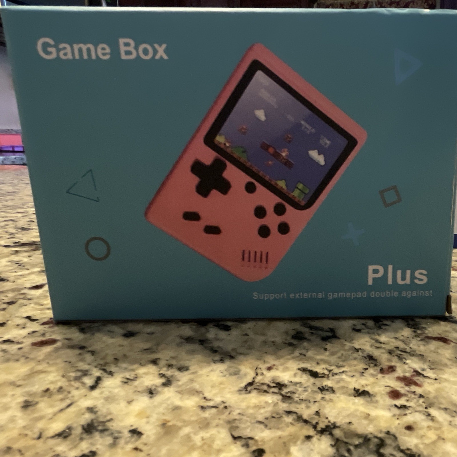 Game Box Plus Handheld System 3.0″ Backlit LCD, Rechargeable, AV/DC Blue/Pink