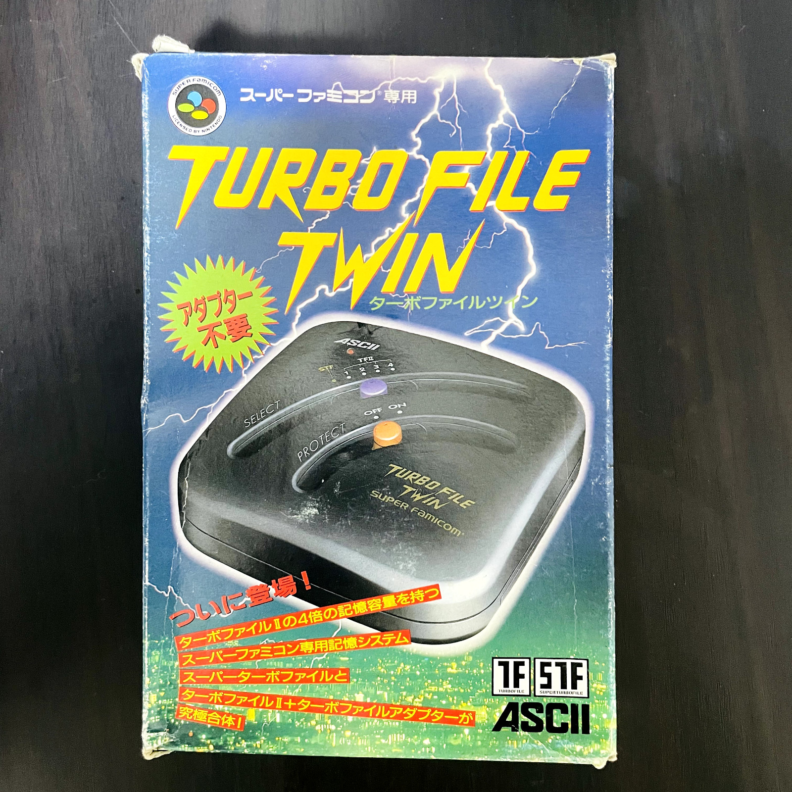 Turbo File Twin Ascii 1994 Data Storage System For Nintendo Super Famicom Rare