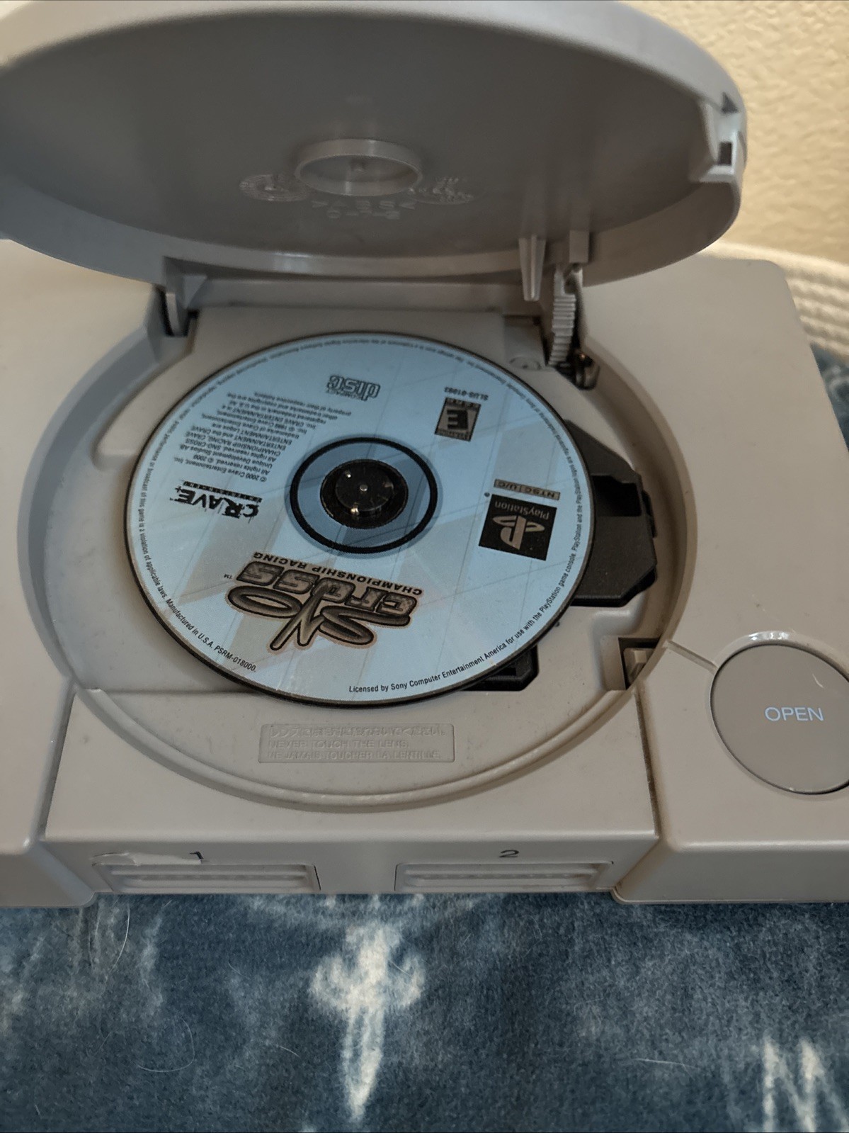 PS1 PlayStation One Console With Cords tested working SCPH-9001 w/ Sno Cross