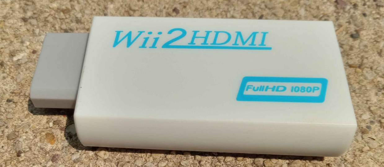 Nintendo Wii Console With Controller and HDMI Adapter Black 2000’s used