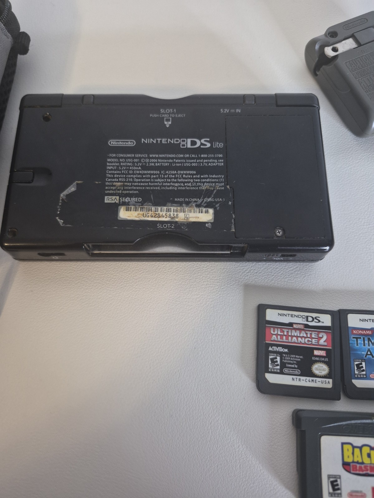 Nintendo DS Lite Console Bundle BLACK. TESTED Read Description 4 Bundle Details