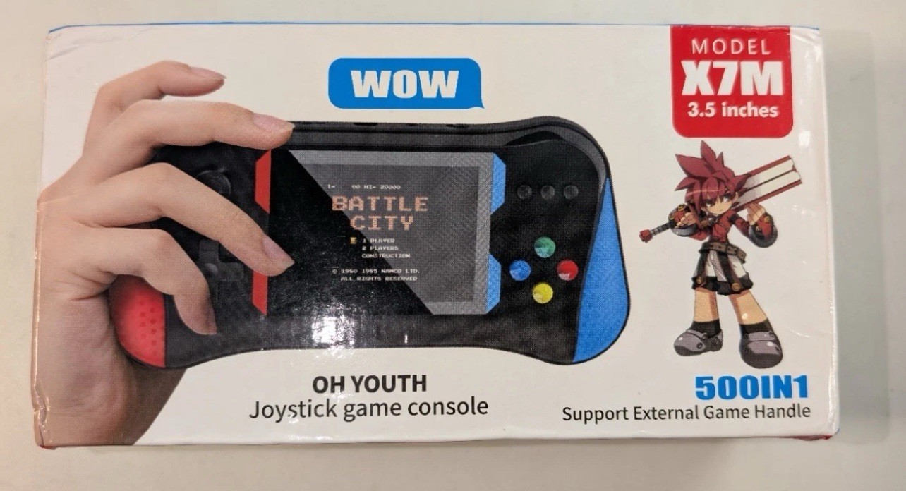 OH YOUTH JOYSTICK GAME CONSOLE- MODEL X7M – 3.5 INCHES -RED & BLUE –