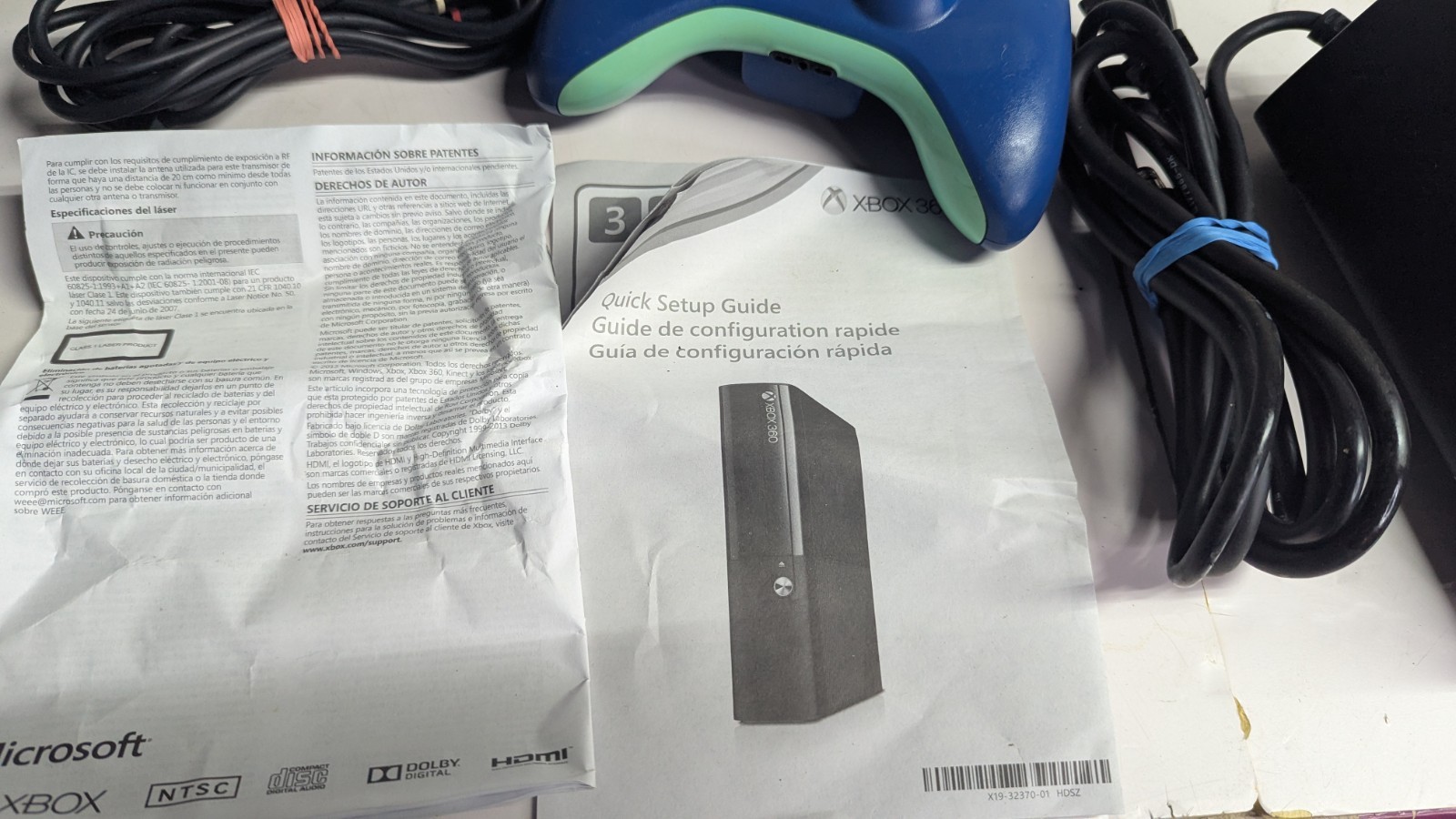 Microsoft Xbox 360 E 500GB Special Edition Console Kinect Bundle BLUE