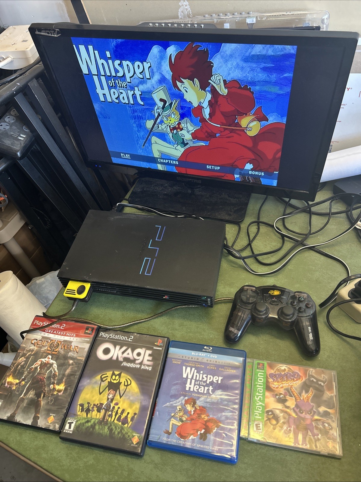 Sony PlayStation 2 PS2 Complete Fat Console (SCPH-39001) Bundle Black Works!