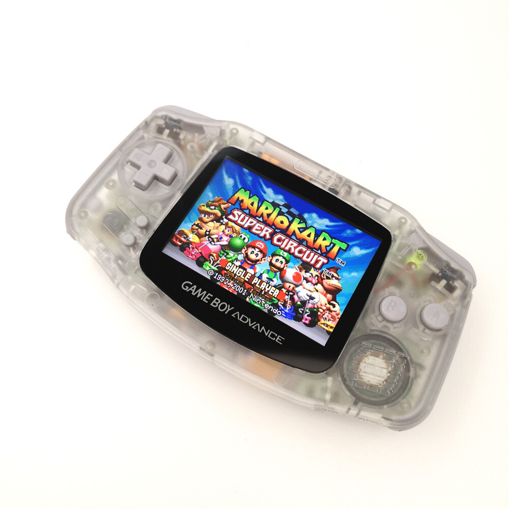 Game Boy Advance Console with iPS Backlight Backlit LCD Console – Clear White