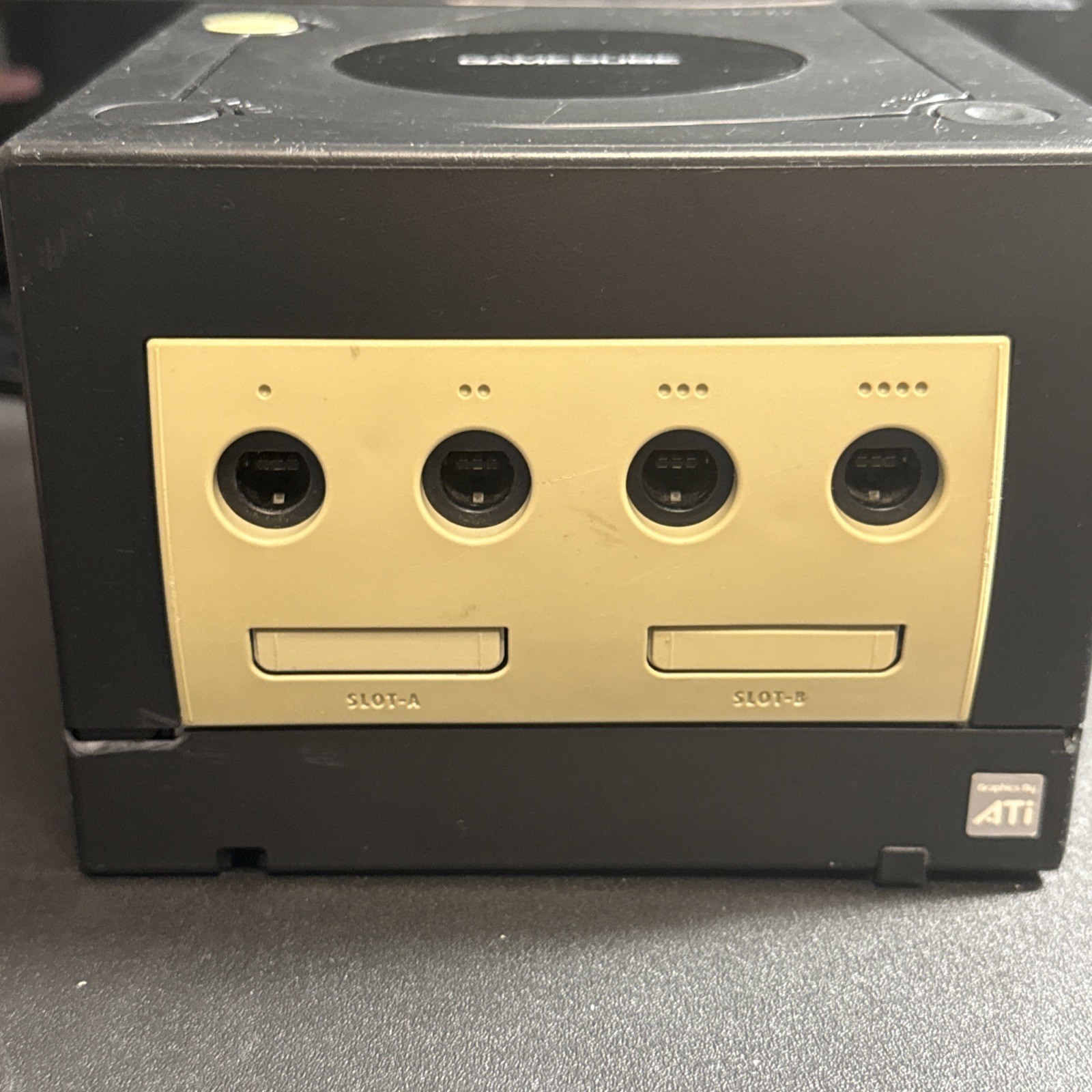 Nintendo GAMECUBE w/3 Controllers, Cords, 2 Memory Cards, Tested, Works, DOL-001