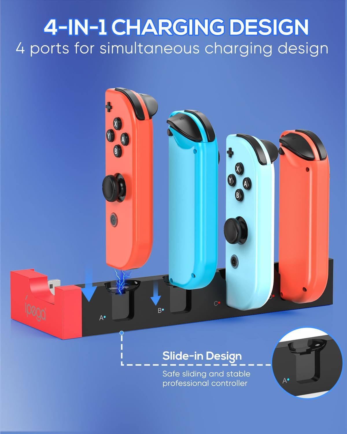 Switch 1 & Switch OLED Controller Charger Dock, Charging Dock for Switch OLED,