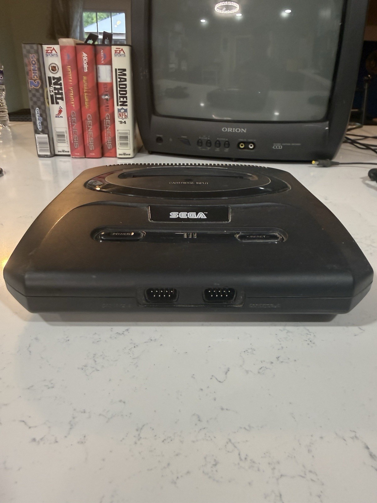 Sega Genesis Model 2 Console Bundle OEM Controllers Sonic 2 Mortal Kombat Tested