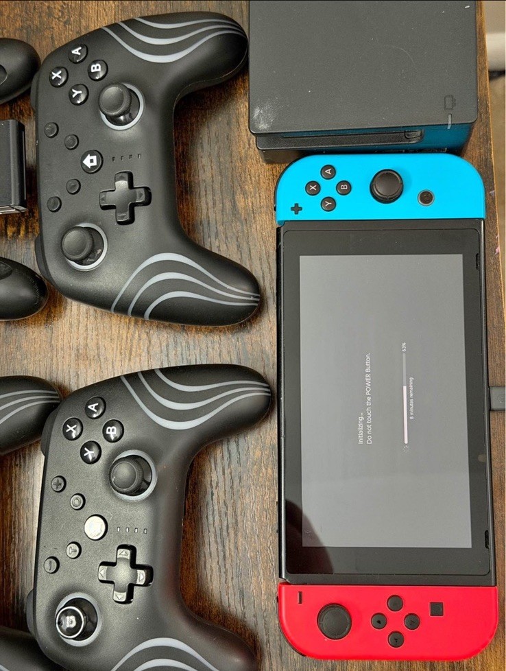 Nintendo Switch Handheld Console w/ Neon Blue Red Joy-Cons and Dock| Tested