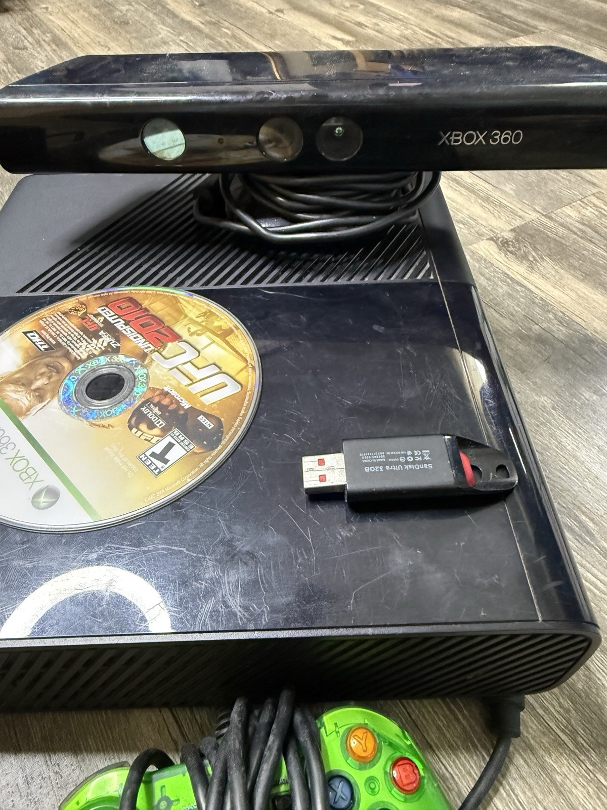 Microsoft Xbox 360 E Game Console – Kinetic, One Controller- No hard drive