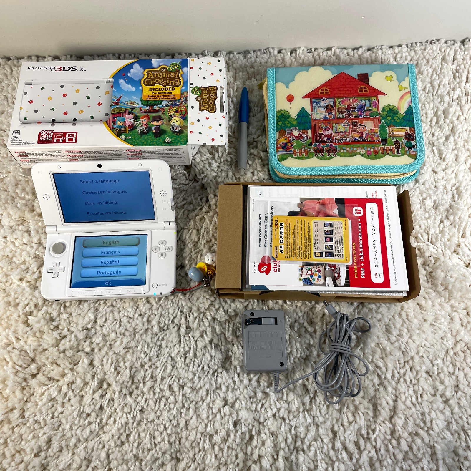 Nintendo 3DS XL Console Animal Crossing New Leaf Edition Handheld SPR-001 Tested