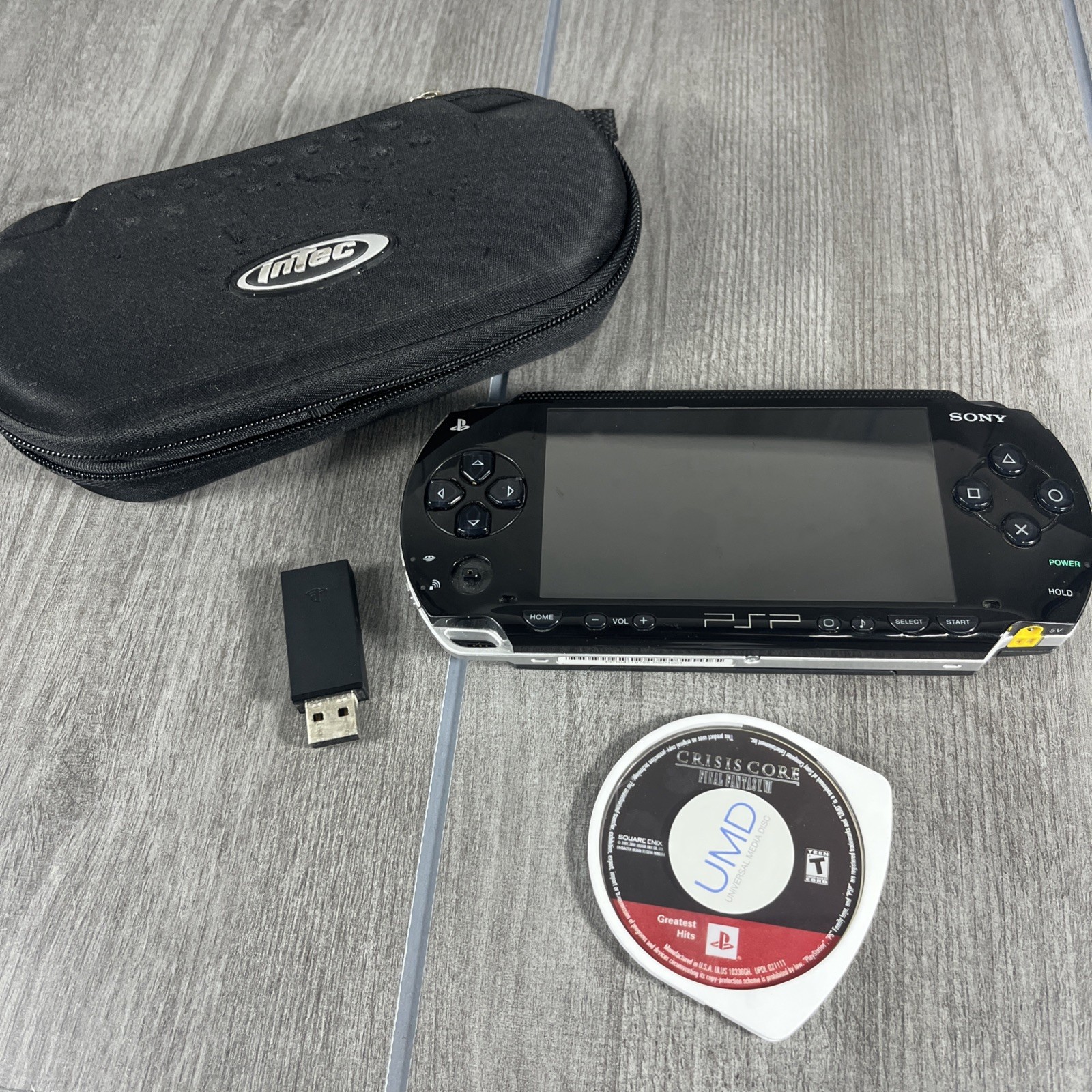 Sony PlayStation Portable PSP-1001 Console Case Wireless Adaptor Crisis Core 7