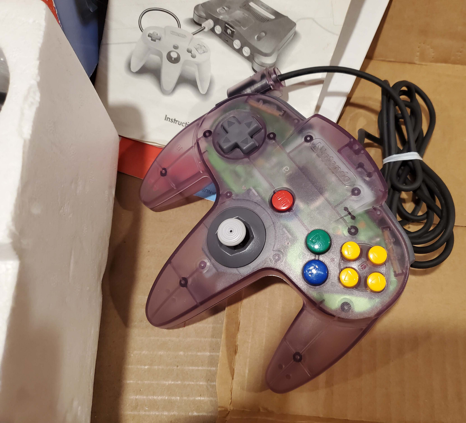 Nintendo 64 Console Atomic Purple Controller Bundle in Box, Works