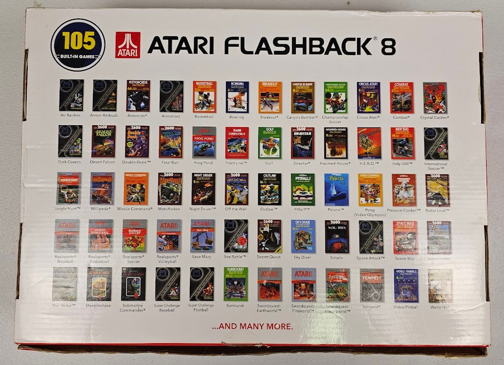 Atari Flashback 8 Deluxe Retro Game Console w/ 105 Built-in Classic Games 40th A