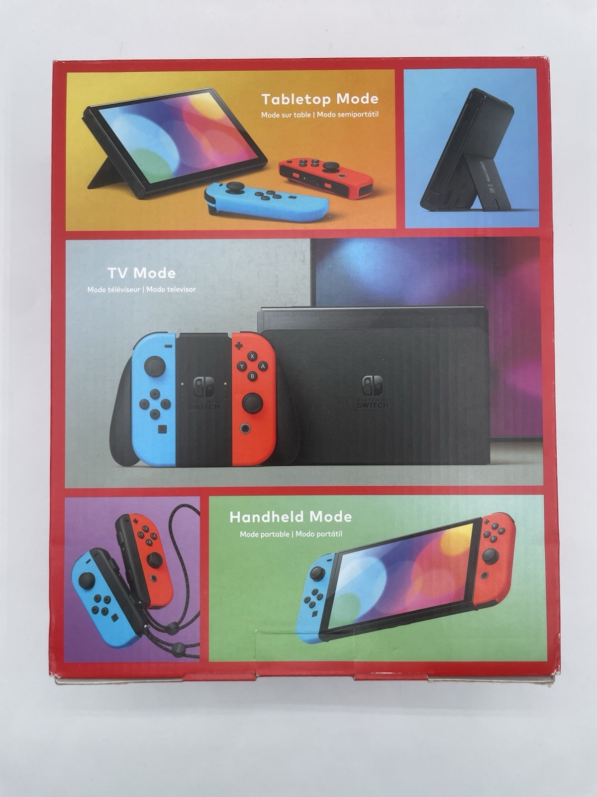 Nintendo Switch OLED Handheld Console 64GB Black Neon Red Neon Blue | New
