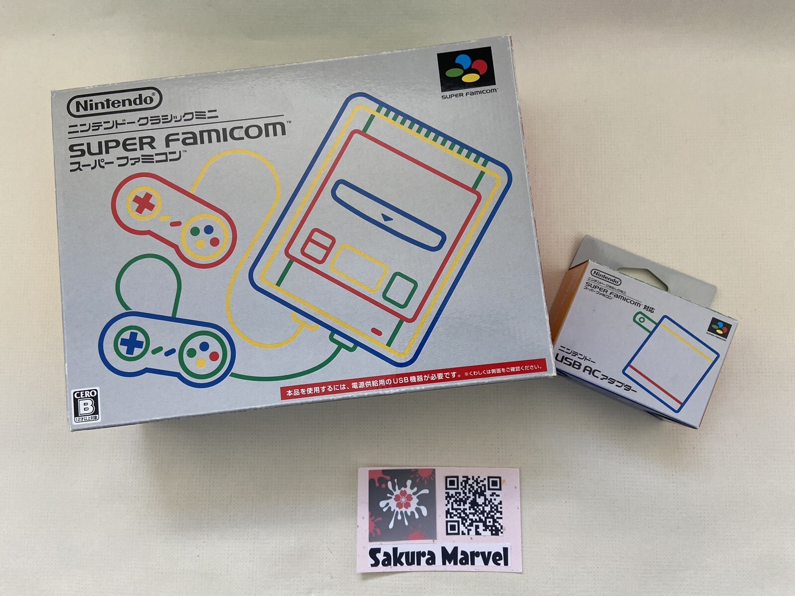 Nintendo Classic Mini Super Famicom SNES Console Japanese Game w/USB AC Adapter