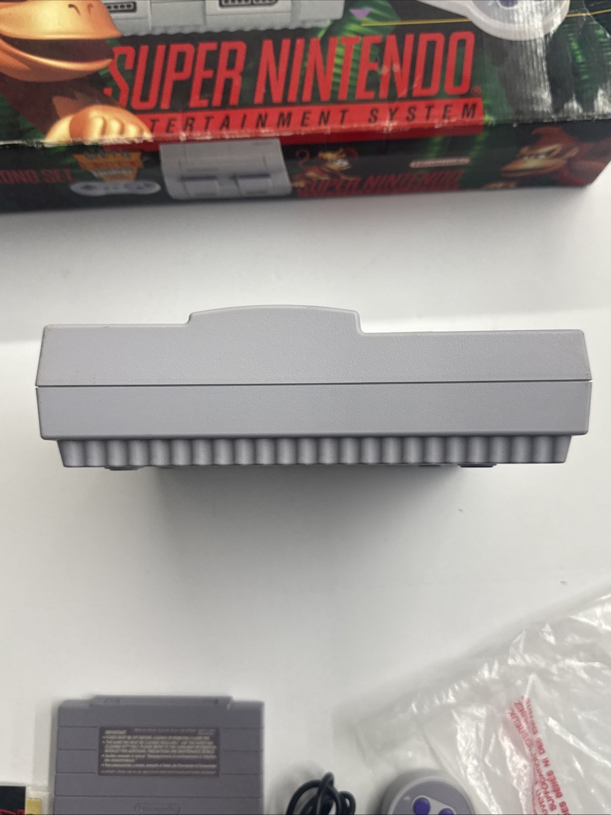 SNES – Super Nintendo Donkey Kong Country Set Console Almost Complete In Box