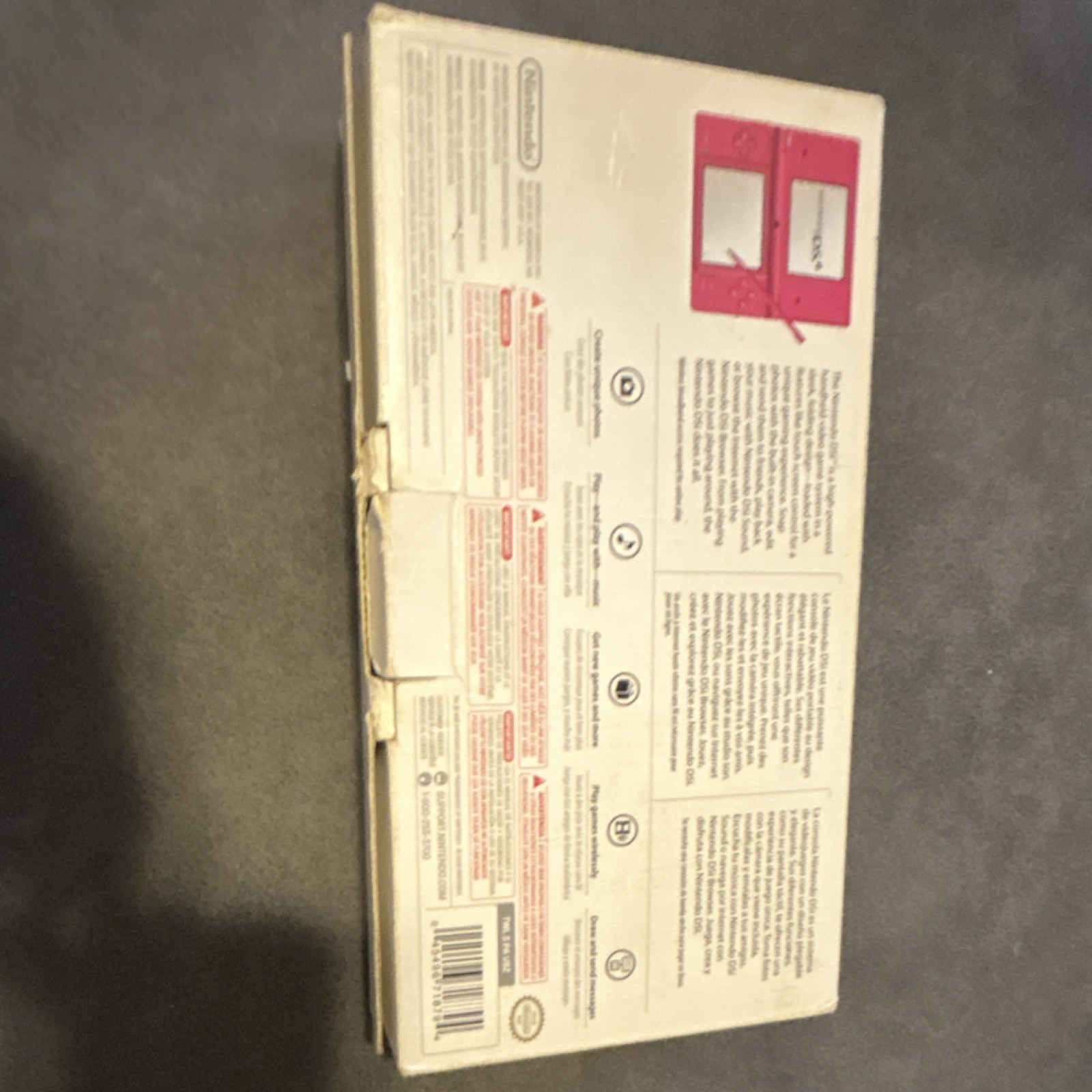 Nintendo DSi Pink Handheld Console Built-In Camera Wi-Fi Box Manuals