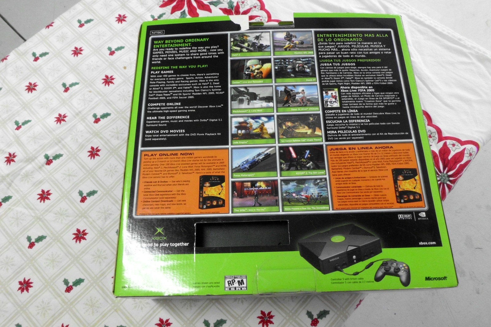 Microsoft Xbox Console with 26+ Games and 2 Controllers. One wireless