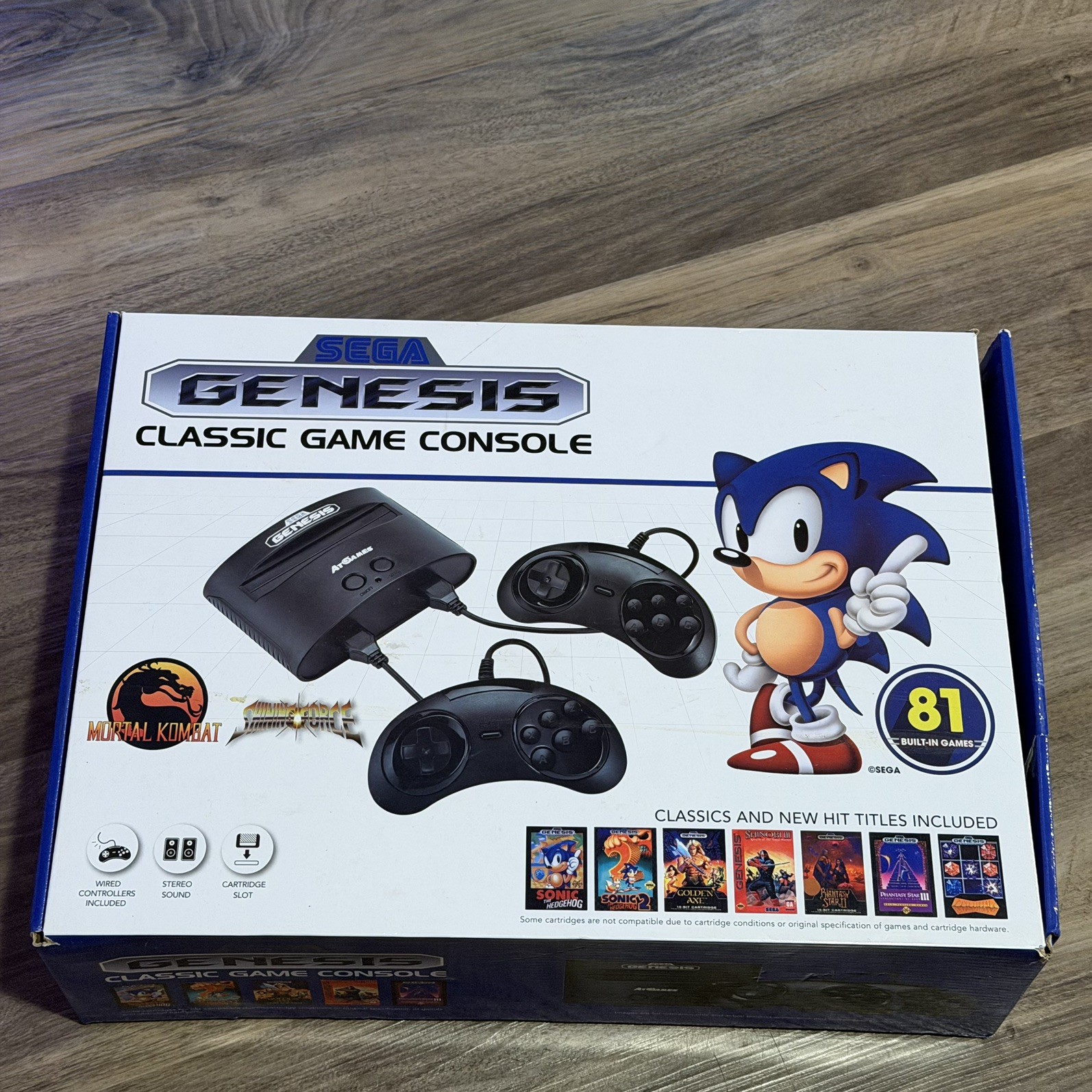 SEGA Genesis Classic Black Game Console W/ 81 Preloaded Games TV Plug N Play .